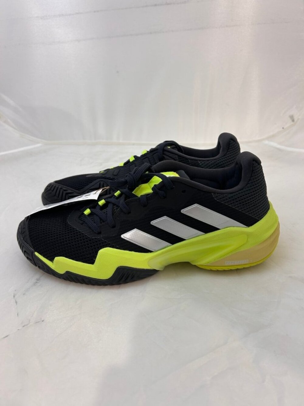 Adidas barricade 13 tennis shoes black green mens size 7.5 IH2559